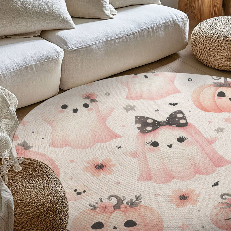 Tapis tressé Haunted Patch Duo, Rond 5 pi