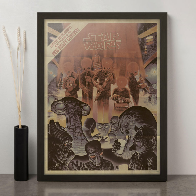 Star Wars Mos Eisley Cantina Aged - Picture Frame Memorabilia