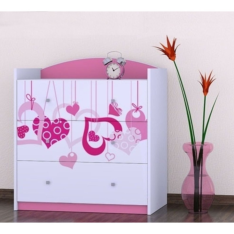 Nordin Kids 3 - Drawer Chest, Pink