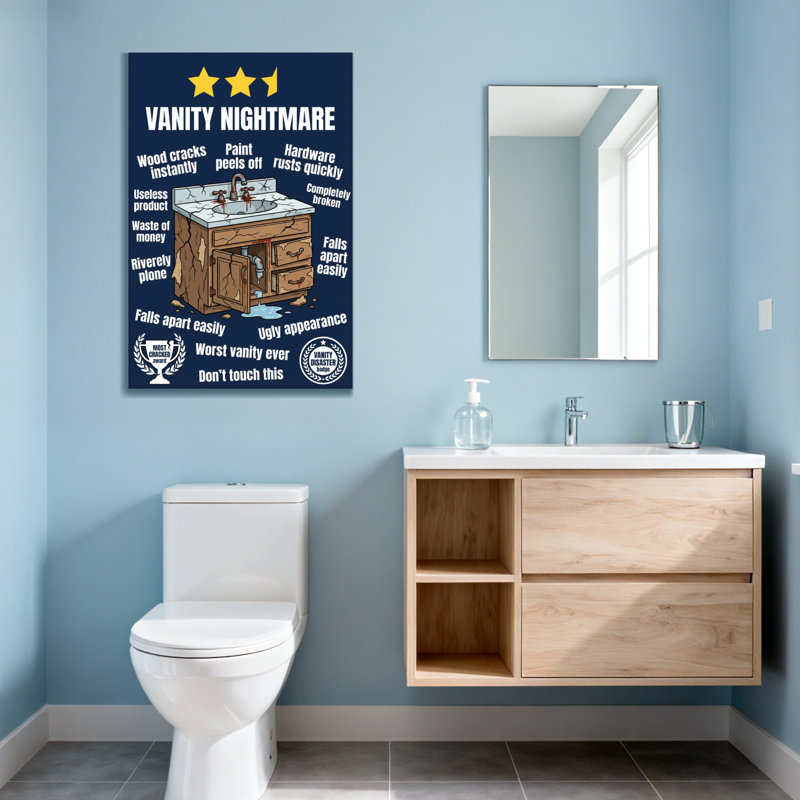 Bath & Laundry Vanity Nightmare, H 18 po x l 12 po