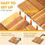 10 tuiles de terrasse en bois d'acacia emboîtables 10 pièces, plancher extérieur et intérieur 11,8 po x 11,8 po pour patio, jardin, balcon-121427708