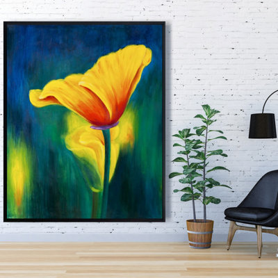 Superb Contrast Flowers Print On Canvas