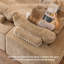 Canapé modulaire rembourré en os avec méridienne en forme de L avec repose-pieds 108 po Boneless-24803531