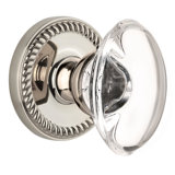Grandeur Newport Rosette Double Dummy with Provence Crystal Door Knob