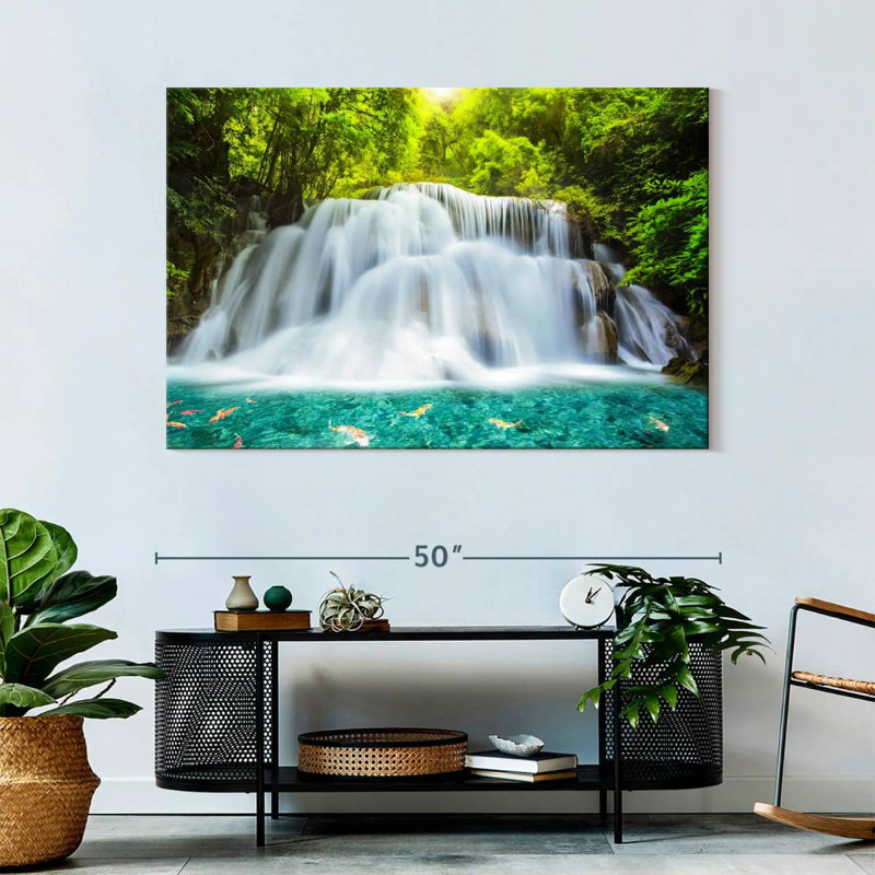 Alvord Kanchanaburi Waterfall Scenery, 32" H x 48" W