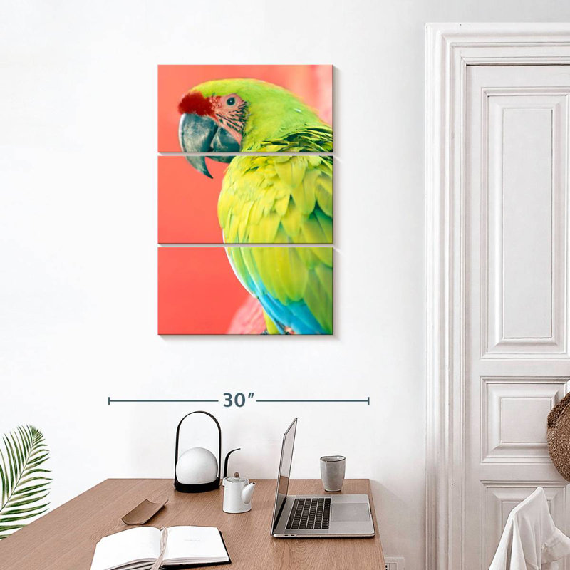 Brampt Green Macaw, 32" H x 20" W