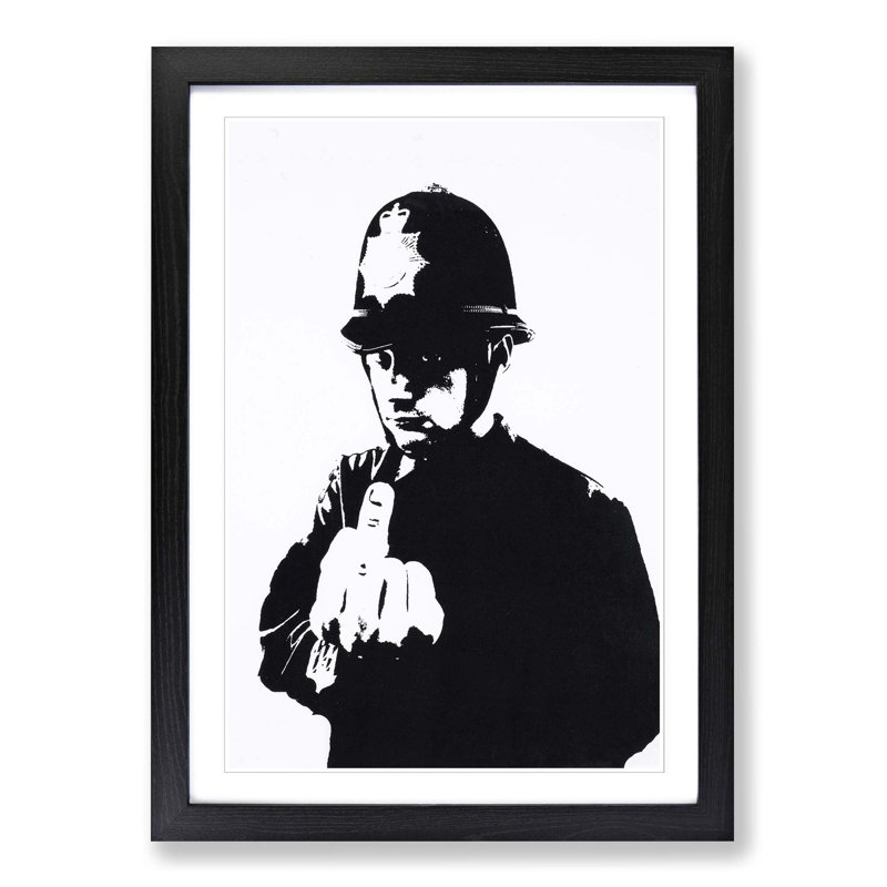 Banksy - Single Picture Frame Painting, Black