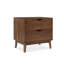 Table de chevet 2 tiroirs avec base en bois massif-1593364165