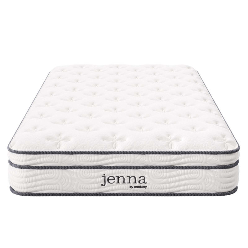 Modway Jenna Innerspring and Foam Mattress, Twin, 10"