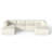 Compression Comfy Cloud 135" Wide 6-seat Modular Sofa Couch Upholstered Sectional, No Assembly Required-1164823494