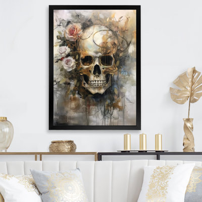 " Skull Blooming Roses "