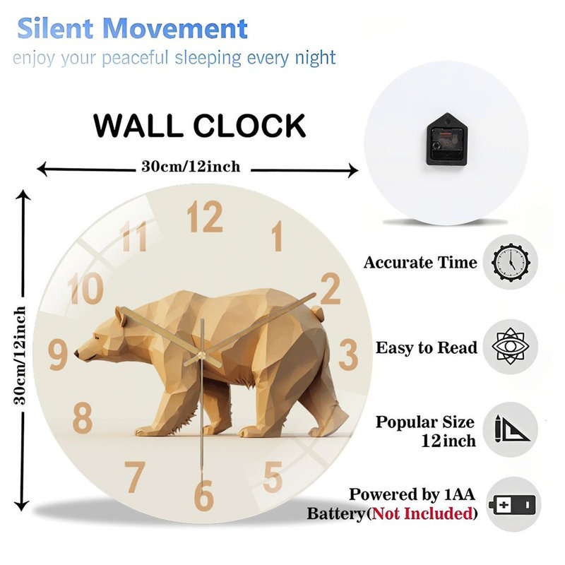 Horloge murale géométrique 12 po