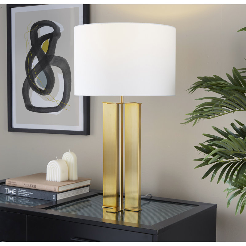 Whitacre 28" Metal Table Lamp, Gold