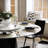 CR039AEH-WFUS1 Modern Round Dining Table with Lazy Susan for 4-6, Sintered Stone Tabletop, Solid Pedestal Carbon Steel Base Pre-Assembly-101644229-101644225-101644226