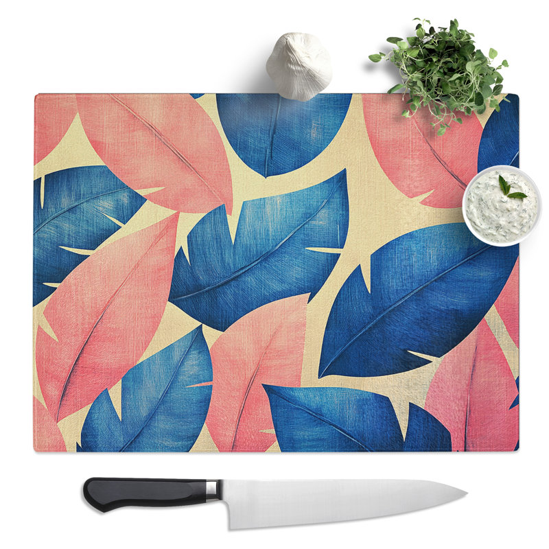 Tropical Pattern Vol.7  Glass Chopping Board