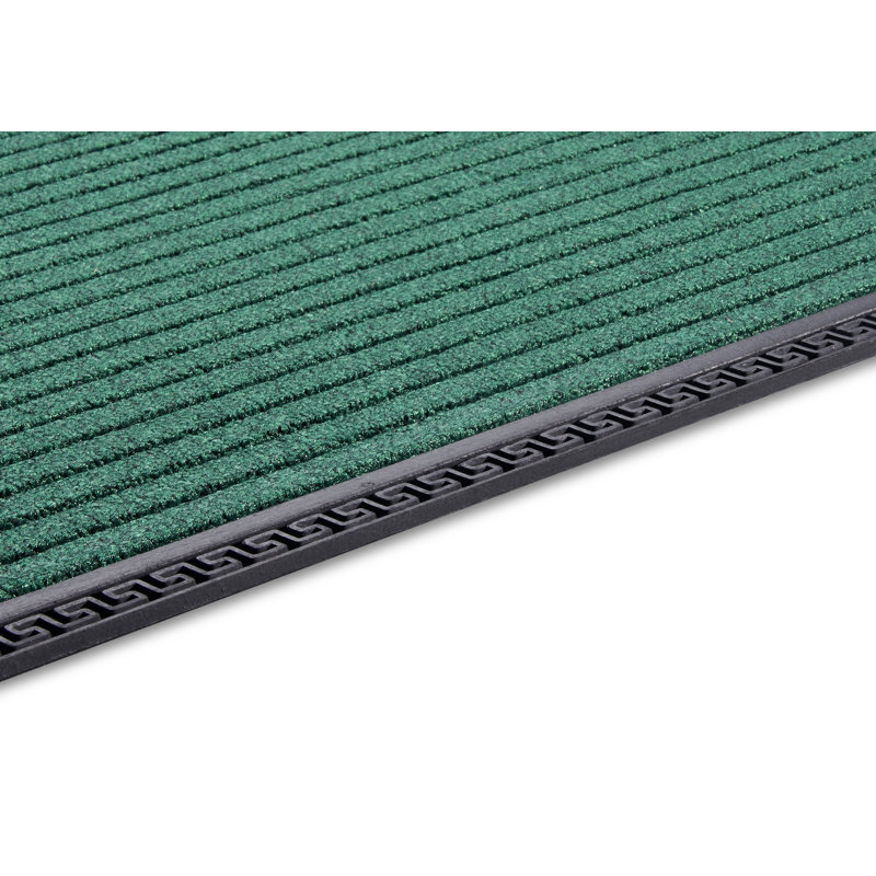 Mix Mats Ornament Borders Kitchen Mat, Green