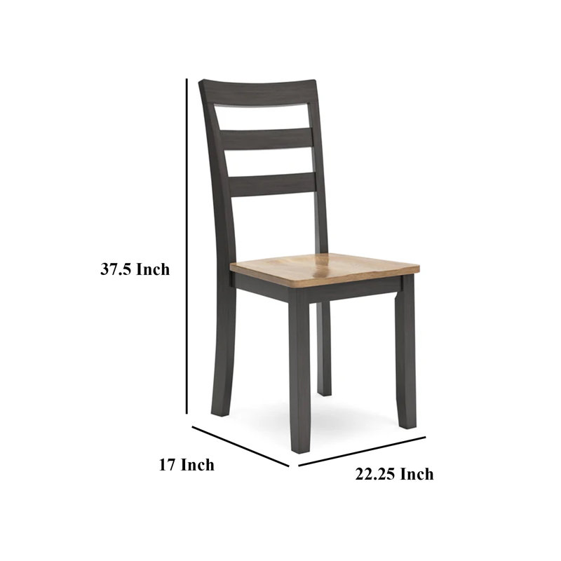 Ensemble de 2 chaises d'appoint Gasy, Brun