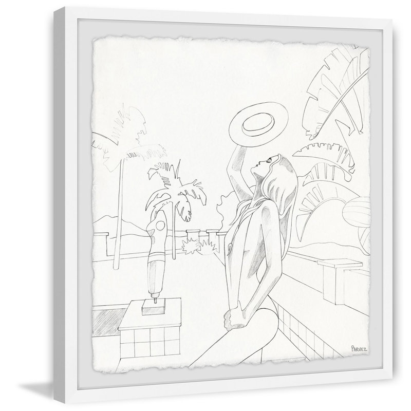 " Hat For Summer " by Parvez Taj, 12" H x 12" W x 1.5" D