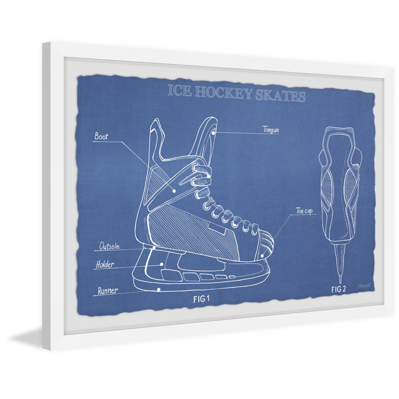 Sports Framed Art, Blue, White, 61cm H x 91cm W