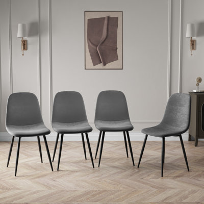 Psomas 47cm H Velvet Upholstered Metal Side Chair
