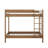 Twin-Over-Twin Bunk Bed Featuring  Fabric Headboard And Footboard Ladder