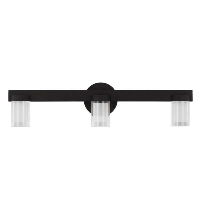 Esfera 3 - Light LED Bath Sconce, Nightshade Black