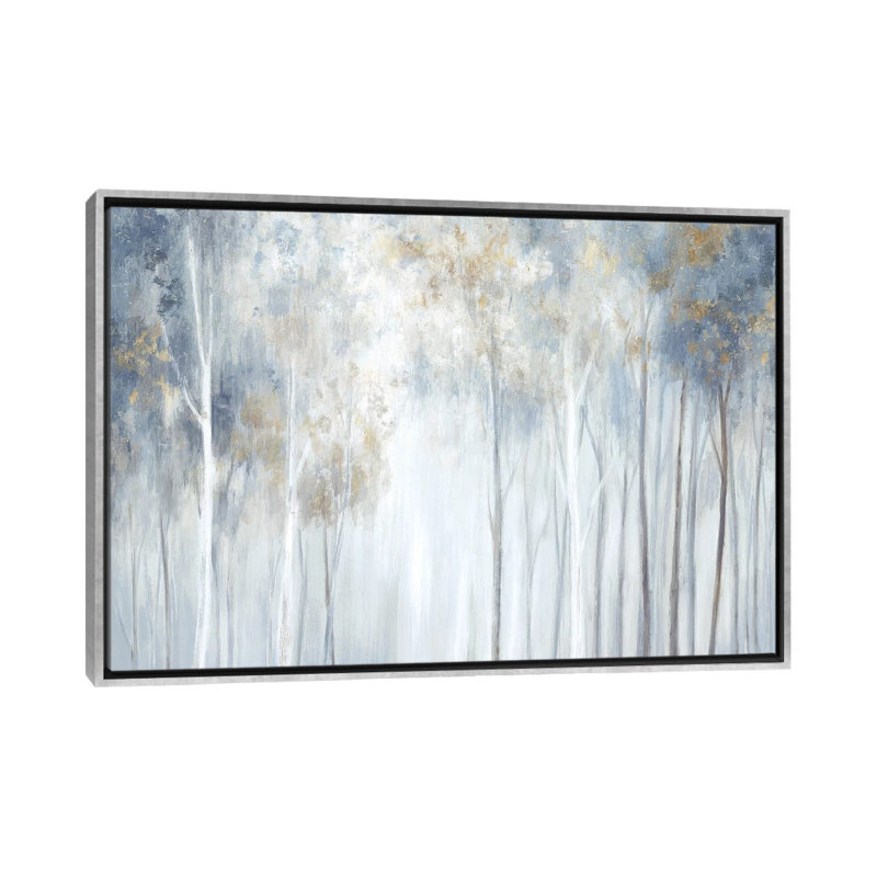 «Forest Magic» par Eva Watts - reproduction d'art, H 32 po x l 48 po x P 1,5 po, Toile avec cadre argenté, Pas de tapis