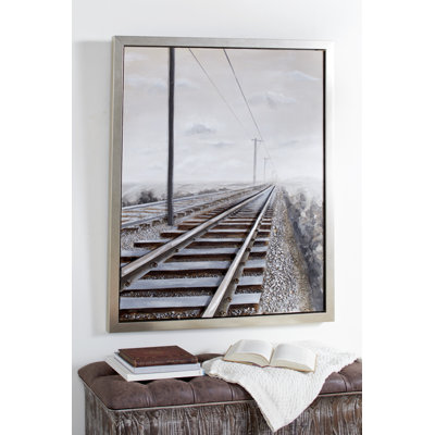 '3D Railroad' Print on Wood