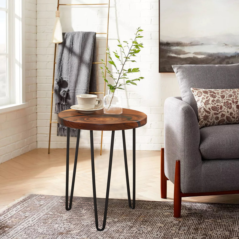 Bernistine Solid Wood Top End Table