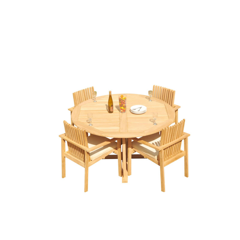 Outdoor 7 - Piece Teak Dining Set