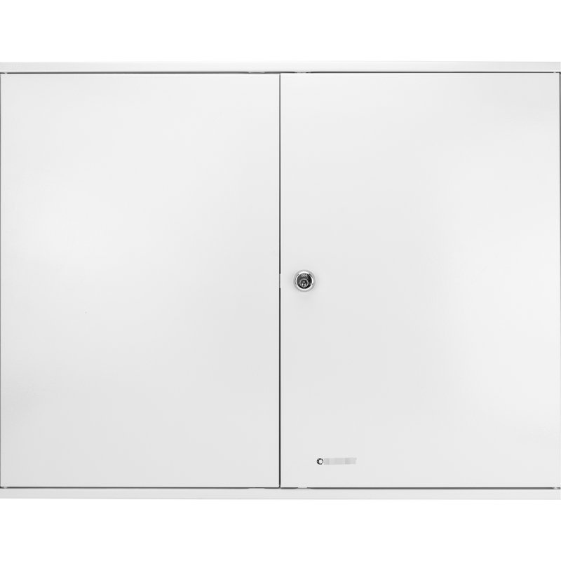 Armoire verrouillable 480 avec étiquettes blanches - fabrication en acier robuste pour une serrure à clé fiable et des tablettes réglables