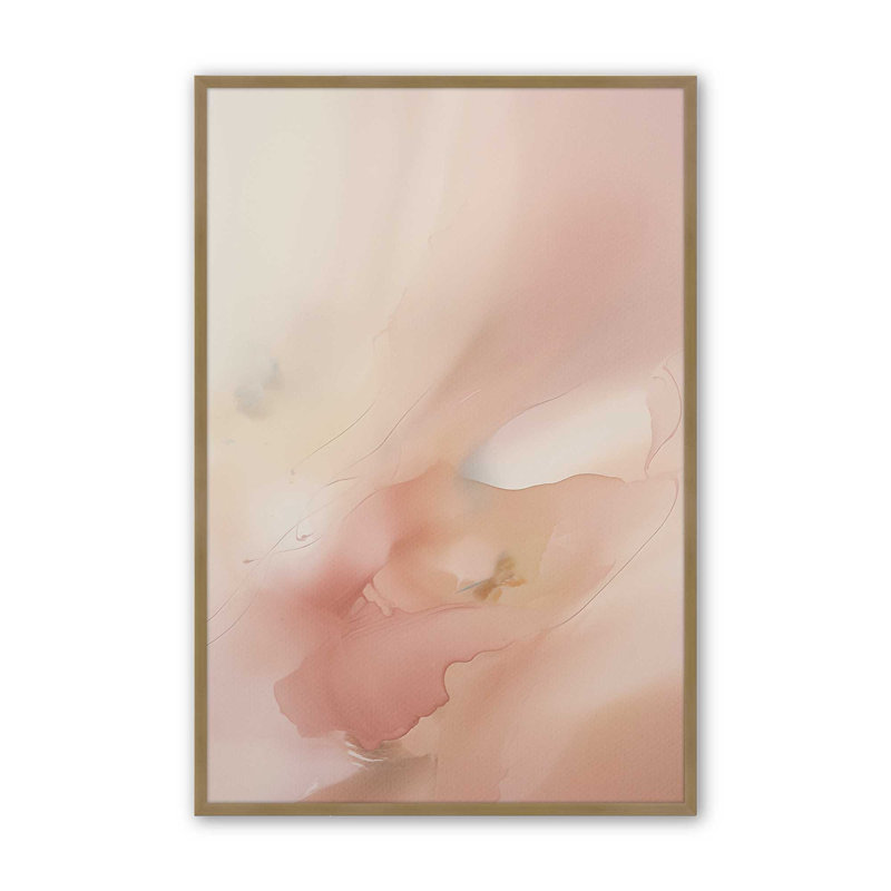 Imprimé pastel «Paradise Delight II», Cadre doré brossé, H 37,25 po x l 25,25 po