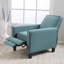 Fauteuil inclinable moderne de 70 cm (27,5 pouces) avec dossier inclinable en bois d'hévéa et 3 positions réglables, bleu sarcelle foncé