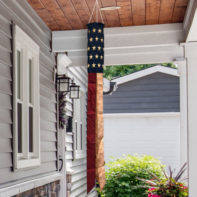 Tea Stained Embroidered Windsock