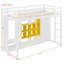 Lit mezzanine en bois avec tablettes et armoire intégrées pour une utilisation optimale de l'espace et du rangement-679942308-679942303