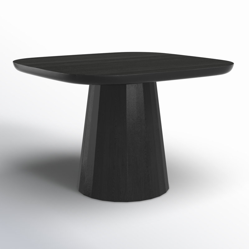 Genie Acacia Solid Wood Dining Table, Black