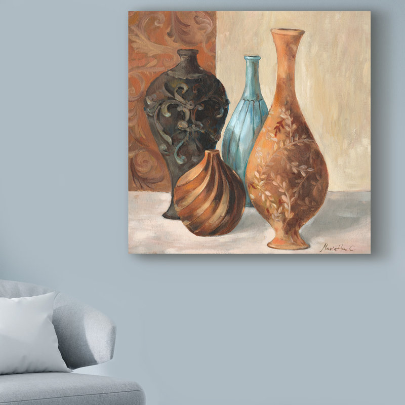 «Spa Vases I» par Marietta Cohen, reproduction sur toile, H 18 po x l 18 po x P 2 po