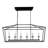 6-light Black Farmhouse Linear Lantern Chandelier
