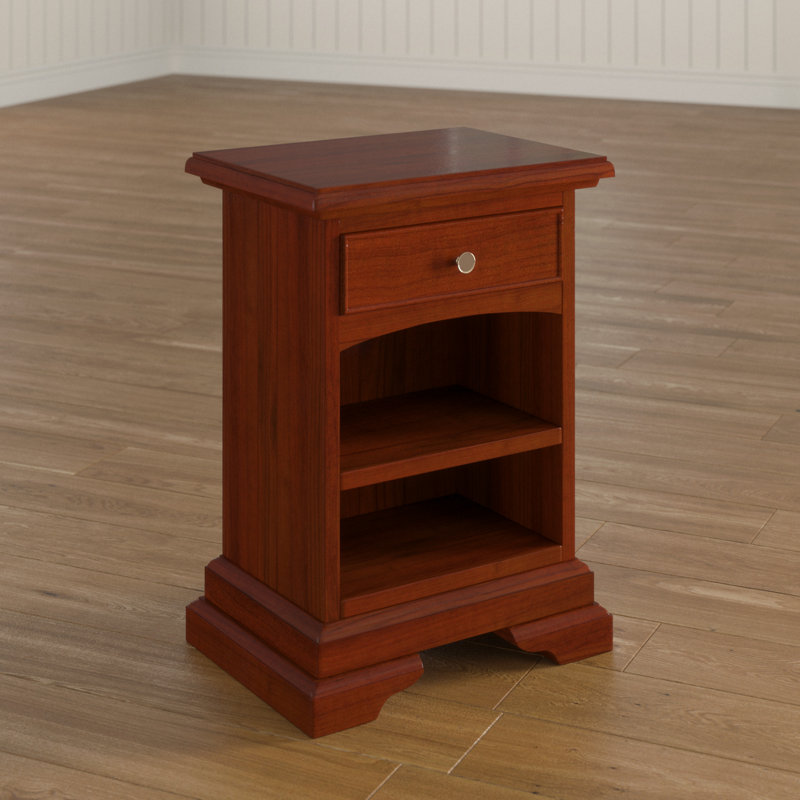 Lloyd 48cm W Solid Wood Bedside Table, Wax