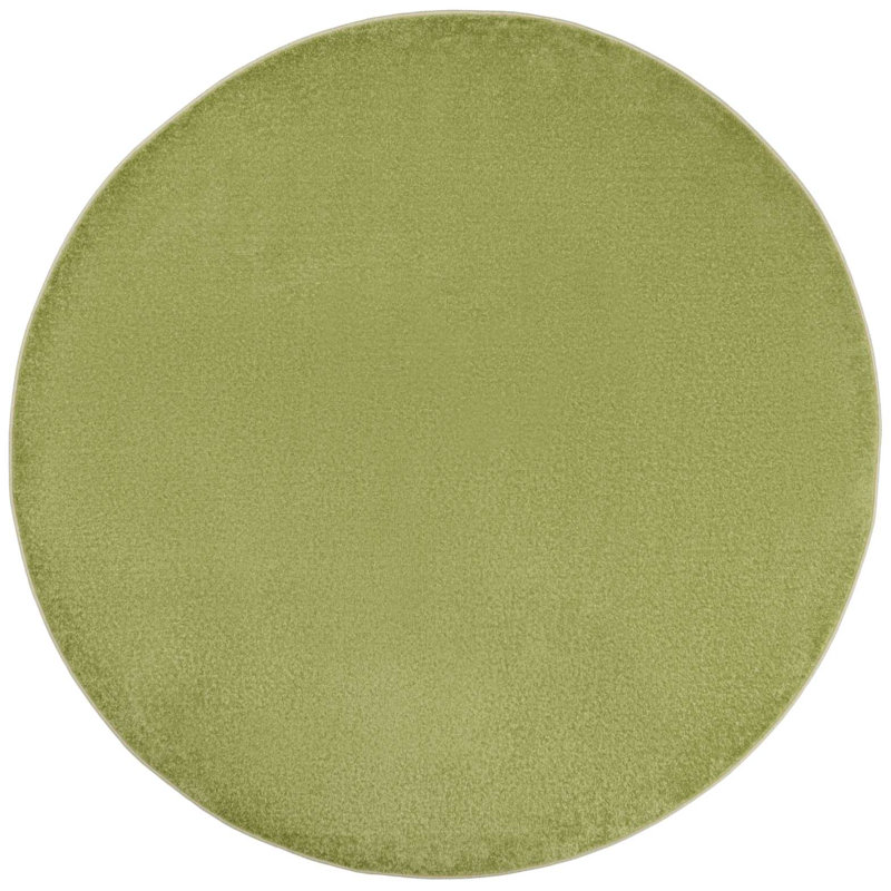 Tapis vert uni intérieur / extérieur Mullican Sandy, Rond 8 pi