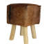 Yellow Pine Solid Wood Accent Stool