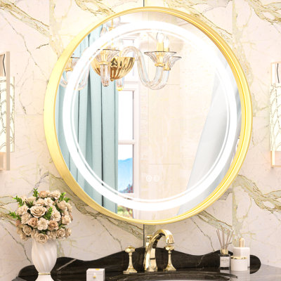 Jelline Metal Round Mirror