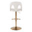 Tabourets de bar réglables Caden avec repose-pieds arrondi en T-113645509-113645510