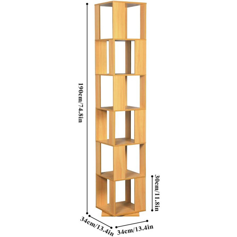 190cm H x 34cm W Bookcase, Walnut