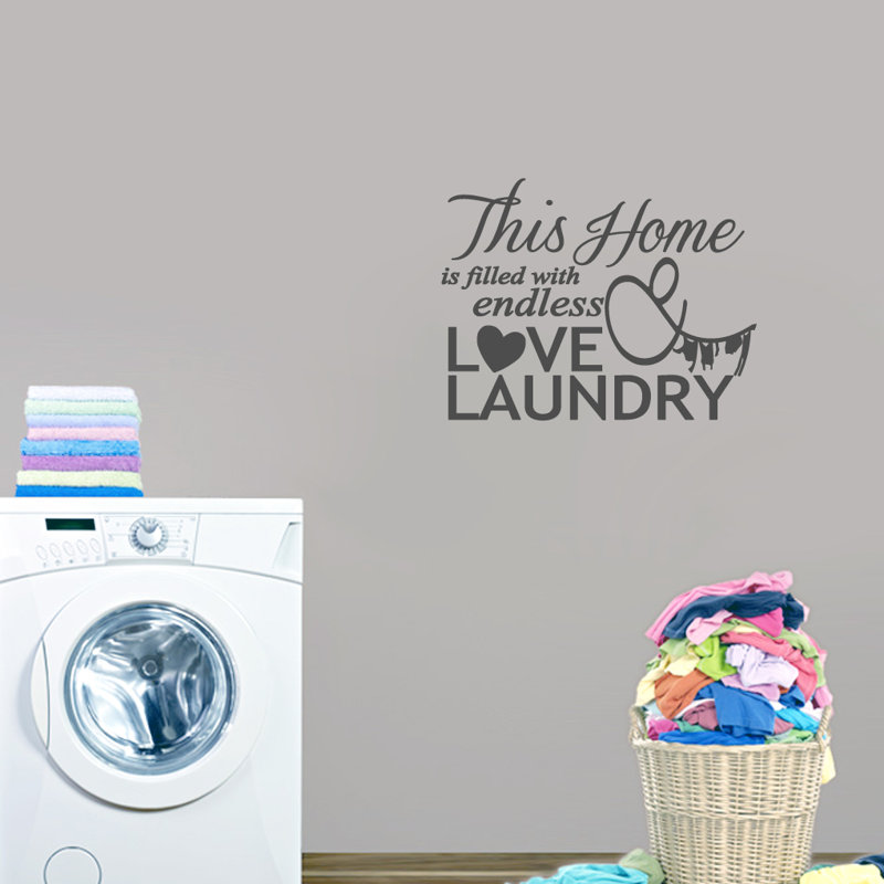Text & Numbers Non-Wall Damaging Wall Decal, Dark Gray