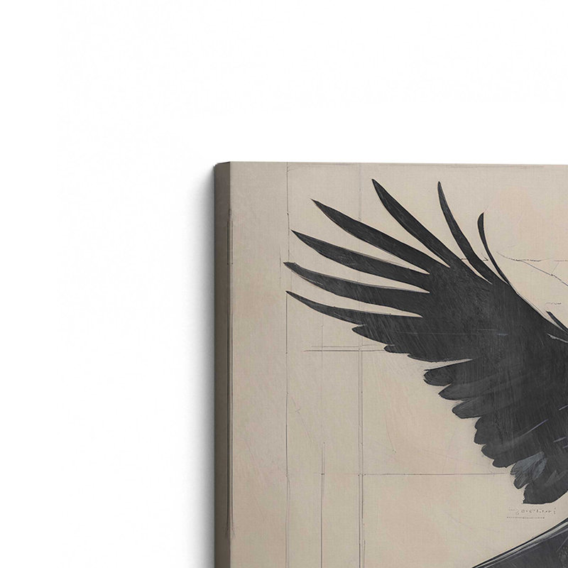 Toile tendue majestueuse Raven in Motion, H 24 po x l 36 po