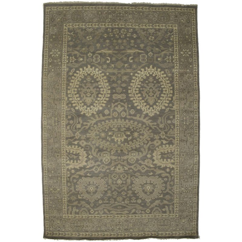 Tapis oriental brun discret 6X8'5 Mute