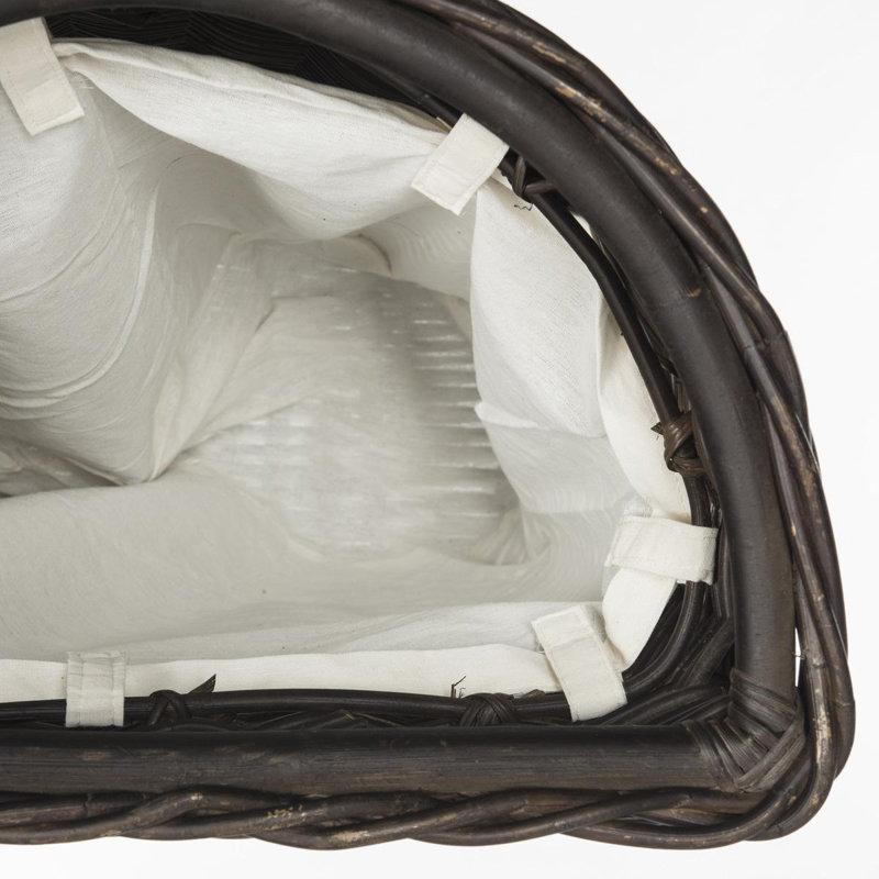 Modern Manzu Natural Rattan Laundry Basket – Handwoven Wicker Hamper for Bedroom, Bathroom & Storage