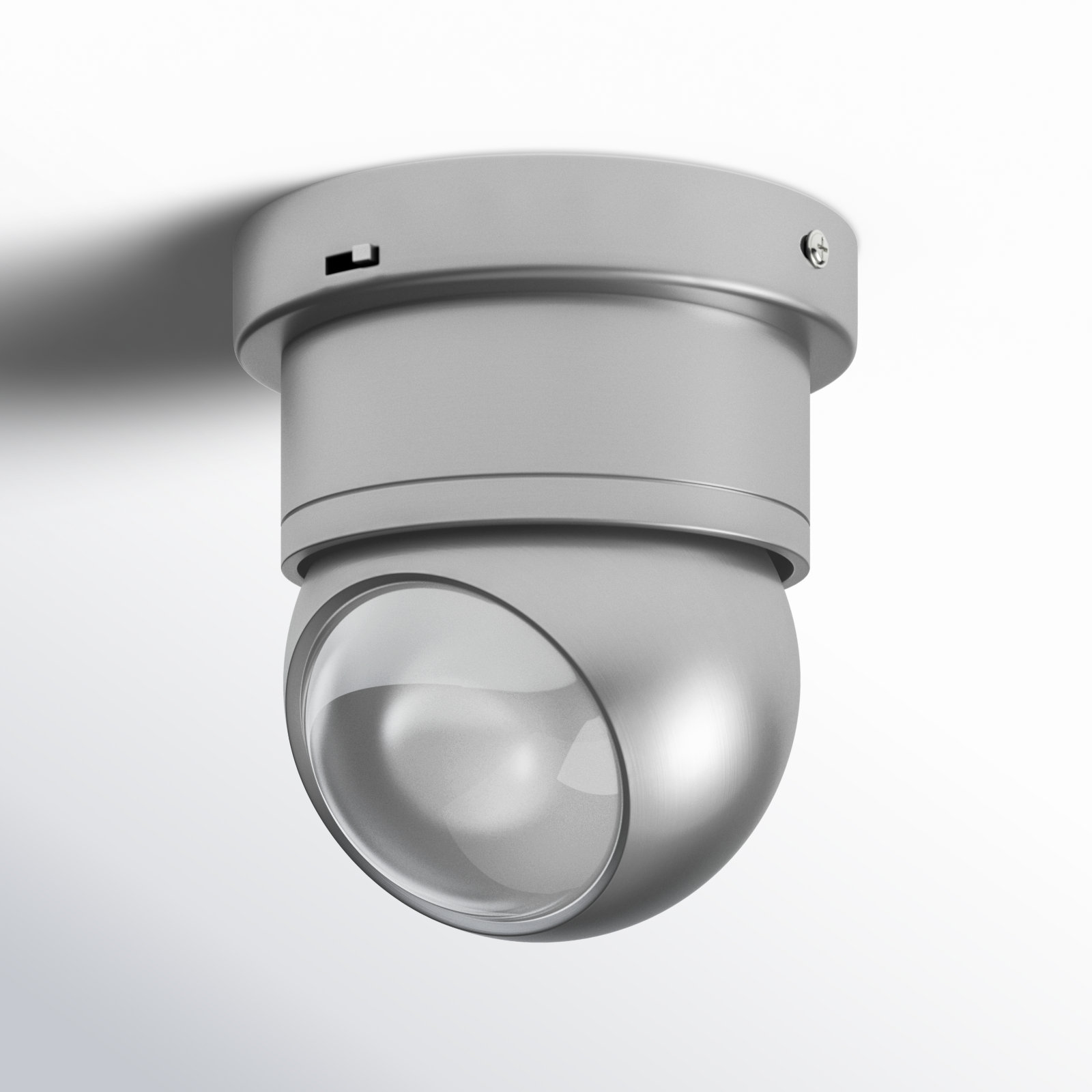 Jareth Single Light Flush Mount, Brushed Aluminum