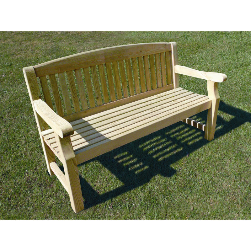 Gosnold Solid Wood Outdoor Bench, H93.5 x W153 x D65.5cm